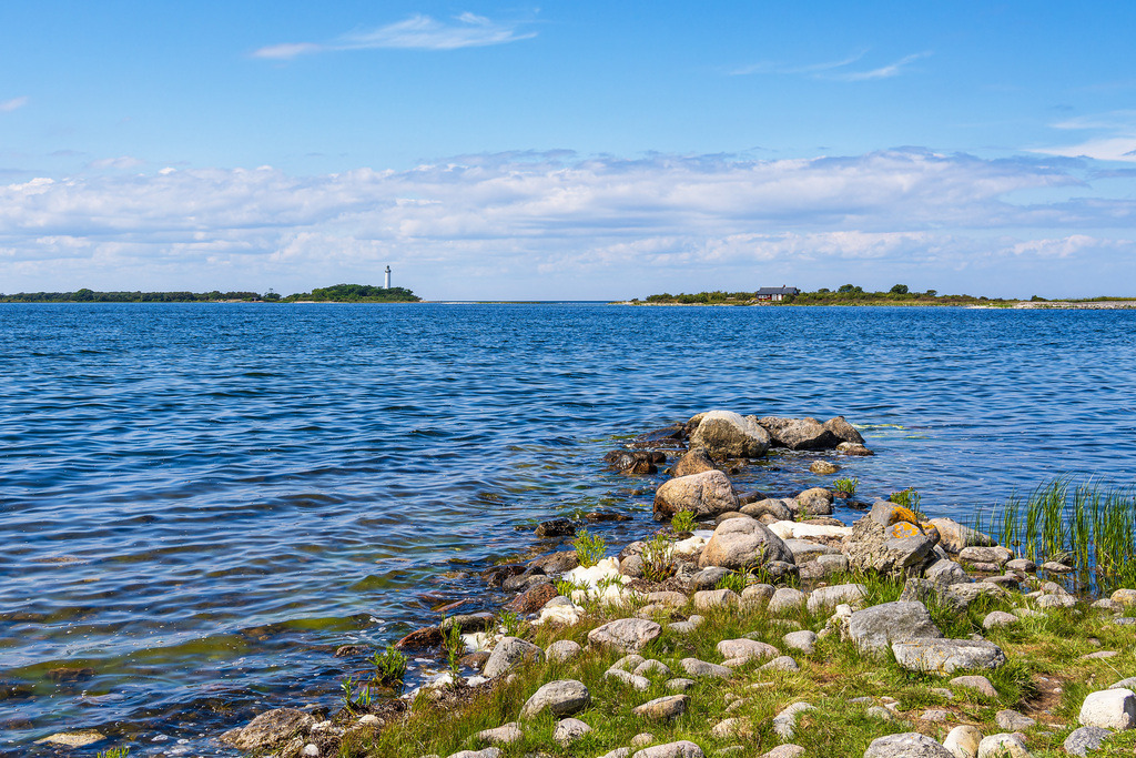 Der Leuchtturm Långe Erik an der Ostseeküste auf der Insel Öland in Schweden | Der Leuchtturm Långe Erik an der Ostseeküste auf der Insel Öland in Schweden.