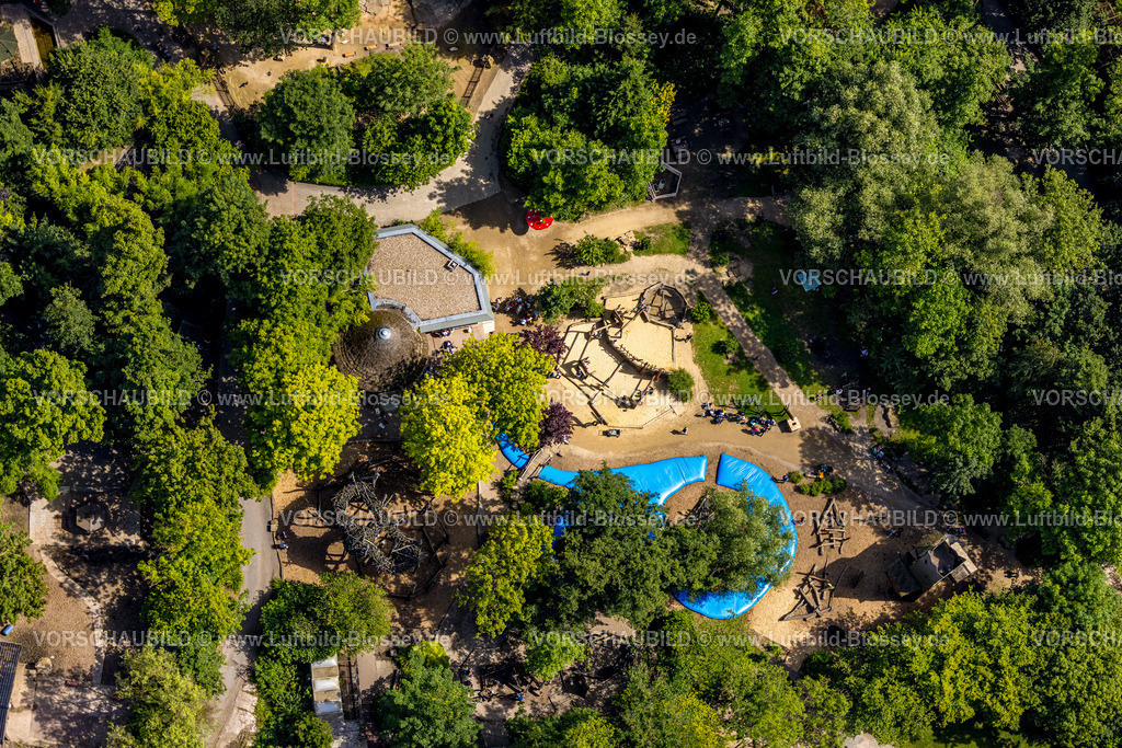 Hamm240706457 | Luftbild, Spielplatz im Tierpark Hamm, Mitte, Hamm, Ruhrgebiet, Nordrhein-Westfalen, Deutschland
