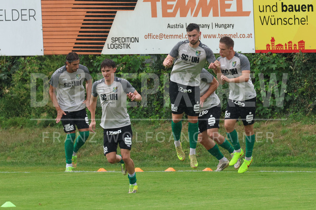 Friendly Match: SC Weiz vs TSV Hartberg in Weiz | Weiz, AUSTRIA, 01.JUL.26 - SOCCER - ADMIRAL Bundesliga, SC Weiz vs TSV Hartberg, test match. The image shows SC Weiz during warm up.
