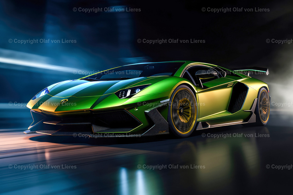 Lamborghini grün blau | Lamborghini Aventador in grün