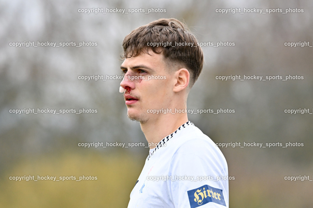 SAK vs. VST Völkermarkt | #11 Luka Jerin SAK, Nasenbluten, SAK vs. VST Völkermarkt, SAK vs. VST Völkermarkt am 21.03.2026 in Klagenfurt (Sportpark Welzenegg), Austria, (Photo by Bernd Stefan)