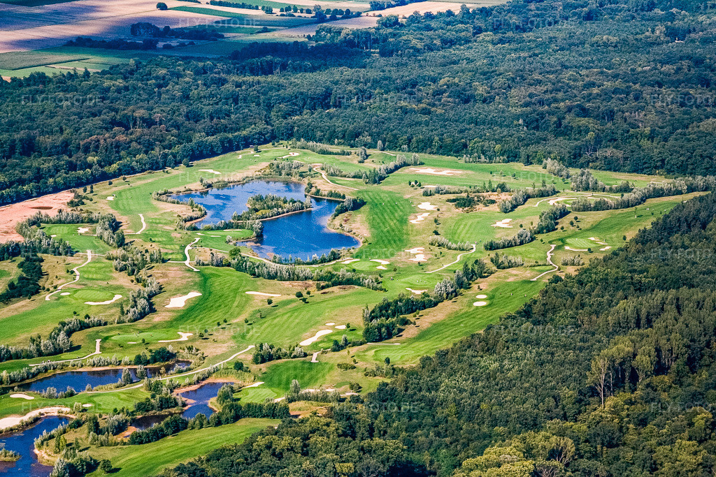 Luftbild: Golfclub Landgut Dreihof SÜW in Essingen im Bundesland Rheinland-Pfalz in Deutschland. Foto: IMG_12584.jpg vom 17.08.2008 durch Werner Riehm/FLY-FOTO.de