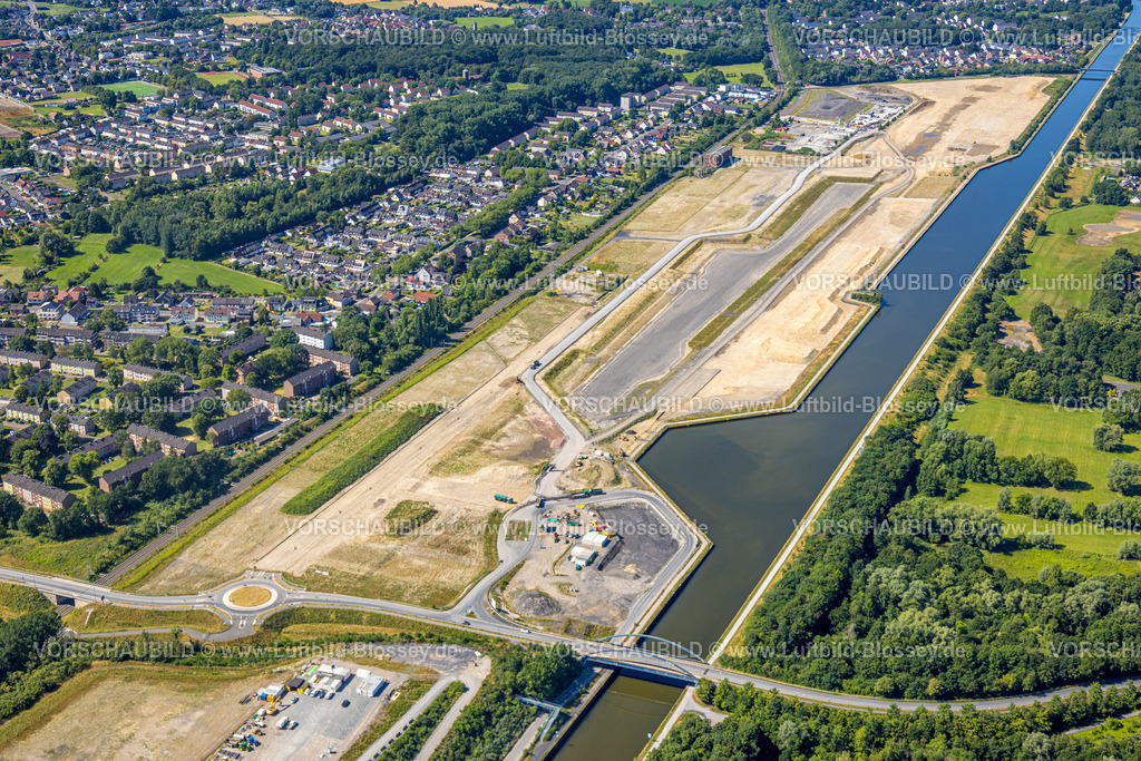Bergkamen230702275 | Luftbild, Wasserstadt Aden am Datteln-Hamm-Kanal, Baugebiet für geplantes Stadtquartier, Weddinghofen, Bergkamen, Ruhrgebiet, Nordrhein-Westfalen, Deutschland