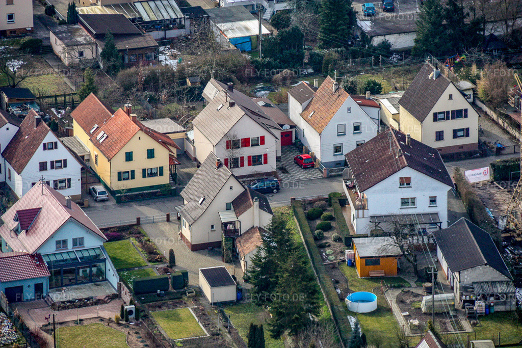 Luftbild: Waldstr in Kandel im Bundesland Rheinland-Pfalz in Deutschland. Foto: IMG_16944.jpg vom 15.02.2009 durch Werner Riehm/FLY-FOTO.de
