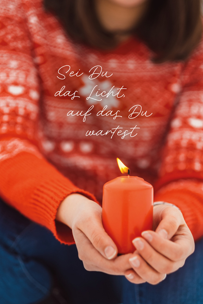 Sei Du das Licht, auf das Du wartest | christliche Adventskarte