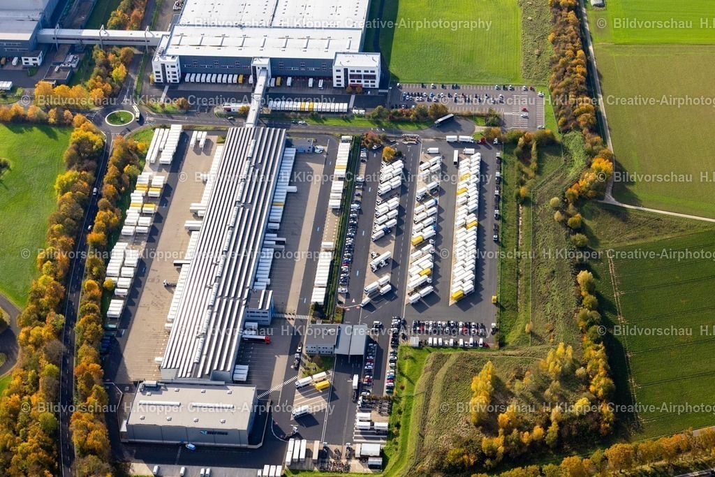 Luftbilder Hückelhoven-7516 | Luftbildfotografie Lagerhallen und Speditionsgebäude " Hermes PaketShop " an der Porschestraße in Hückelhoven im Bundesland Nordrhein-Westfalen, Deutschland - Realisiert mit Pictrs.com