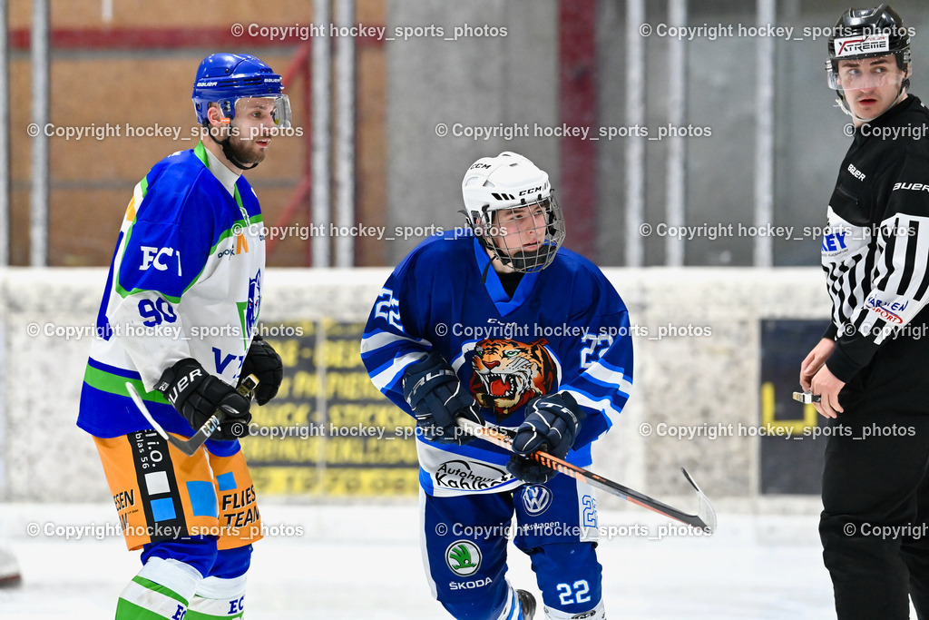 EC Tigers Paternion vs. EC Virgen 12.2.2023 | #90 Gasser Sandro, #22 Neuschitzer Nino, Wundschek Dominik Referee
