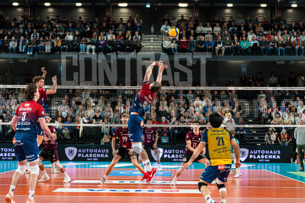 Volleyball I Herren I Saison 2025/2026 I Volleyball Bundesliga I 4. Spieltag I SVG Lüneburg - Energiequelle Netzhoppers KW | Santeri Riku Matias Välimaa (12, SVG Lüneburg) - Realisiert mit Pictrs.com