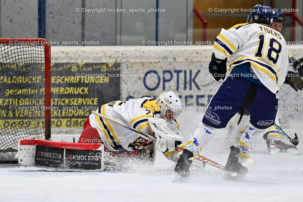 EC Tigers Paternion vs. Tarco Wölfe II | #21 Lesacher Jürgen EC Tigers Paternion, #18 Kampitsch Andreas EC Tigers Paternion, EC Tigers Paternion vs. Tarco Wölfe II, EC Tigers Paternion vs. Tarco Wölfe II am 19.12.2024 in Spittal an der Drau (Eissportzentrum Spittal), Austria, (Photo by Bernd Stefan)