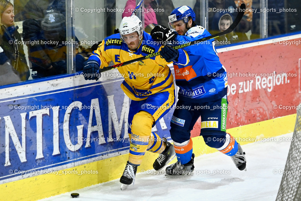 ESC SPARKASSE STEINDORF vs. EHC Althofen | #18 Isopp Maximilian Oliver EHC Althofen, #57 Wilfan Franz ESC Steindorf, ESC SPARKASSE STEINDORF vs. EHC Althofen, ESC SPARKASSE STEINDORF vs. EHC Althofen am 06.03.2026 in Steindorf (Ossiachersee Halle), Austria, (Photo by Bernd Stefan)