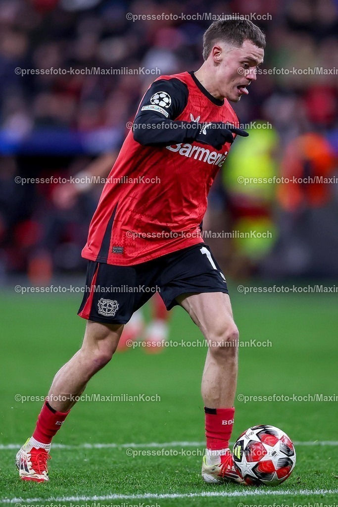 UCL29012502282 | 29.01.2025, Fußball, Bayer 04 Leverkusen - AC Sparta Prag, UEFA Champions League, 8. Spieltag, BayArena, Saison 2024 2025: Florian Wirtz (Bayer04 Leverkusen #10)
