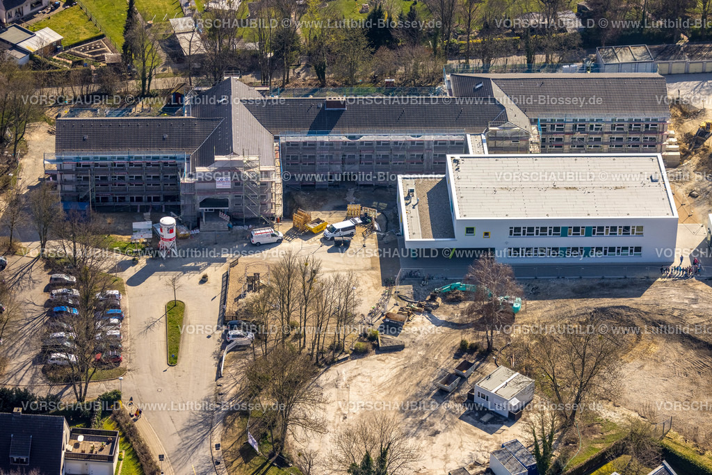 Werl220301179 | Luftbild, Baustelle mit Ausbau und Umbau der Walburgisschule, Werl, Soester Börde, Nordrhein-Westfalen, Deutschland
