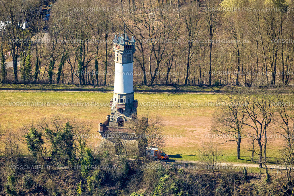 Wetter250303596 | Luftbild, Harkortturm und Sportplatz, Aussichtsplattform, Wetter, Ruhrgebiet, Nordrhein-Westfalen, Deutschland