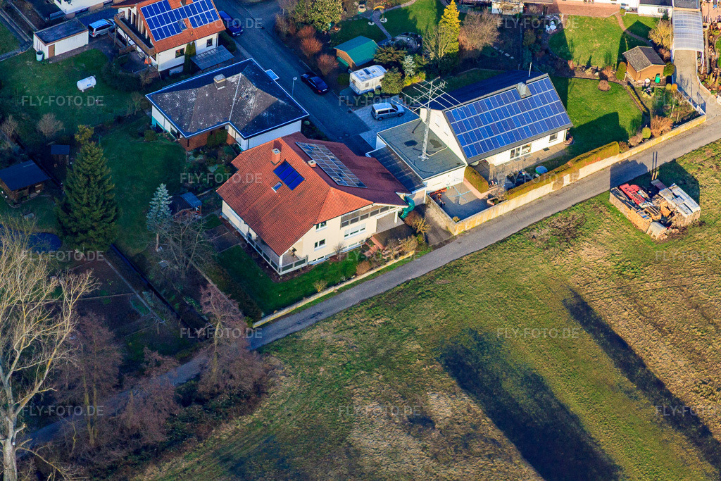 Luftbild: Albert-Detzel-Straße in Herxheim bei Landau im Bundesland Rheinland-Pfalz in Deutschland. Foto: IMG_37133.jpg vom 22.01.2011 durch Werner Riehm/FLY-FOTO.de