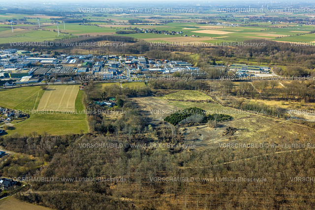 Wickede250305815 | Luftbild, Gewerbegebiet Westerhaar, Wiesen und Felder, an der Bundesstraße B63, Waltringen, Ense, Soester Börde, Nordrhein-Westfalen, Deutschland