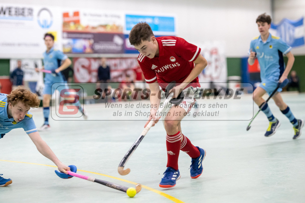 SFE_20230305_0094 | Deutsche Meisterschaft Männliche U16 Halle 2023 am 05.03.2023 in Köln (KTHC Stadion Rot-Weiss Köln Tennis and Hockey Club), Photo: Stephan Fehrmann 2022 (Sports-Gallery)