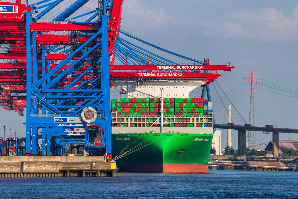 10240701 - Ever Ace im Waltershofer Hafen | Das Containerschiff Ever Ace am Terminal Burchardkai.