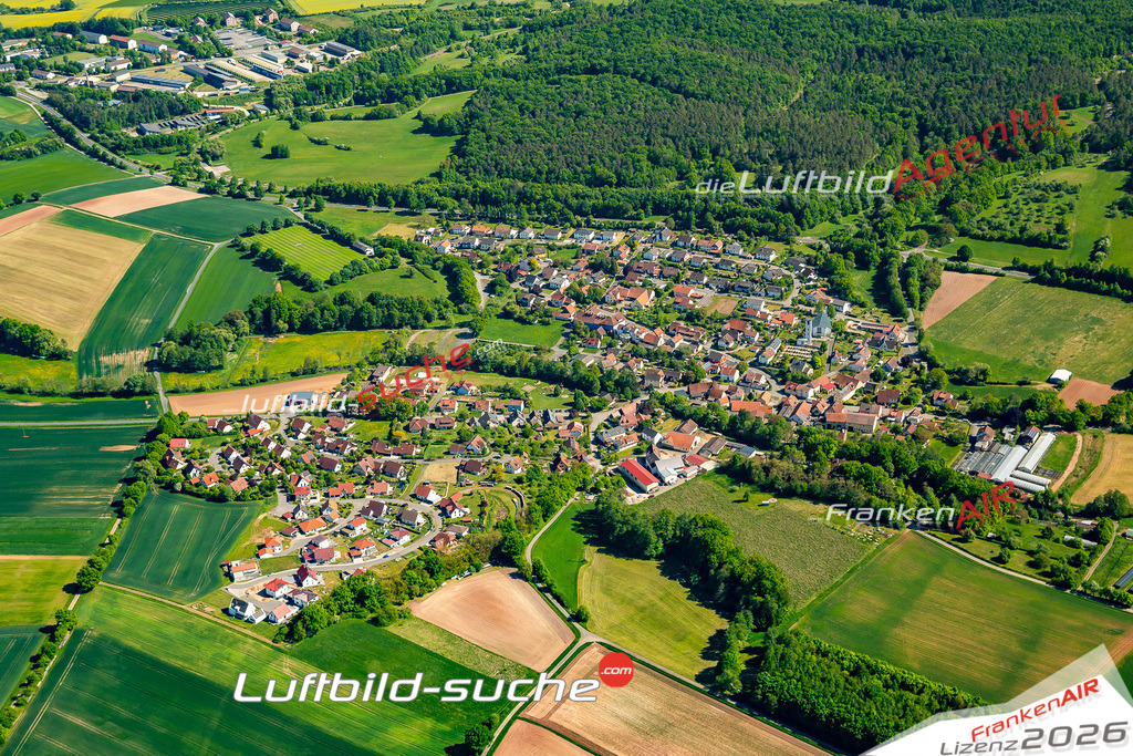 Luftbild Vs Google Maps  Unterpreppach  Ebern -Das Luftbild wurde 2025 vom UL-Flugzeug heraus erstellt ( keine Drohne ) - Hochauflösende Luftaufnahme -Nicht vergleichbar mit Google Maps oder Satelittenbilder- Die Geschenkidee !Mit Lizenz und Bildrechte bestellbar