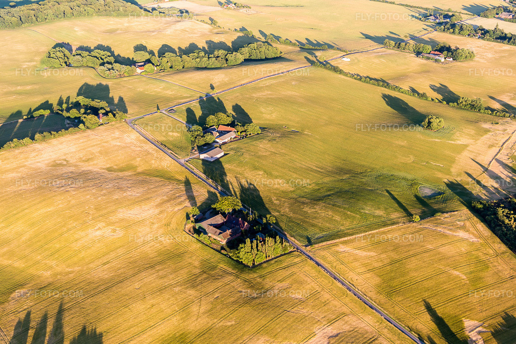 Aerial view: View of the town in Borre in the state Zealand, Denmark. – Photo: IMG_108634.jpg taken on 07/04/2018 by Werner Riehm/FLY-FOTO.com – Resolution of the original: 5472 x 3648 px