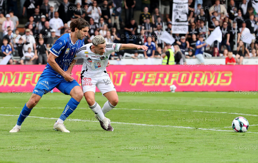A_LUI_18042026____01 | ADMIRAL BUNDESLIGA RZ PELLETS WAC-BLAU WEISS LINZ 18.04.2026 IM BILD :DONIS AVDIJAJ  (WAC) UND ALEM PASIC (BLAU WEISS) FOTO:FOTOLUI/MW