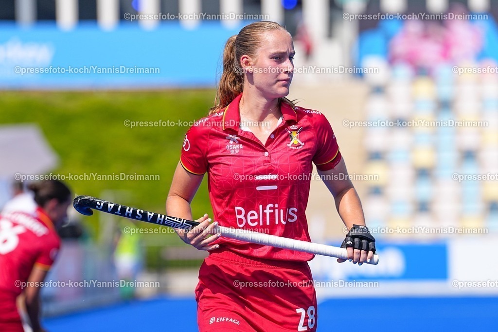 xydrx13082502028 | 13.08.2025, xydrx, Frauen EuroHockey Championship 2025, Gruppenphase, Gruppe B, Belgien - Schottland, Sparkassenpark Mönchengladbach: Lisa Moors (BEL #28)
