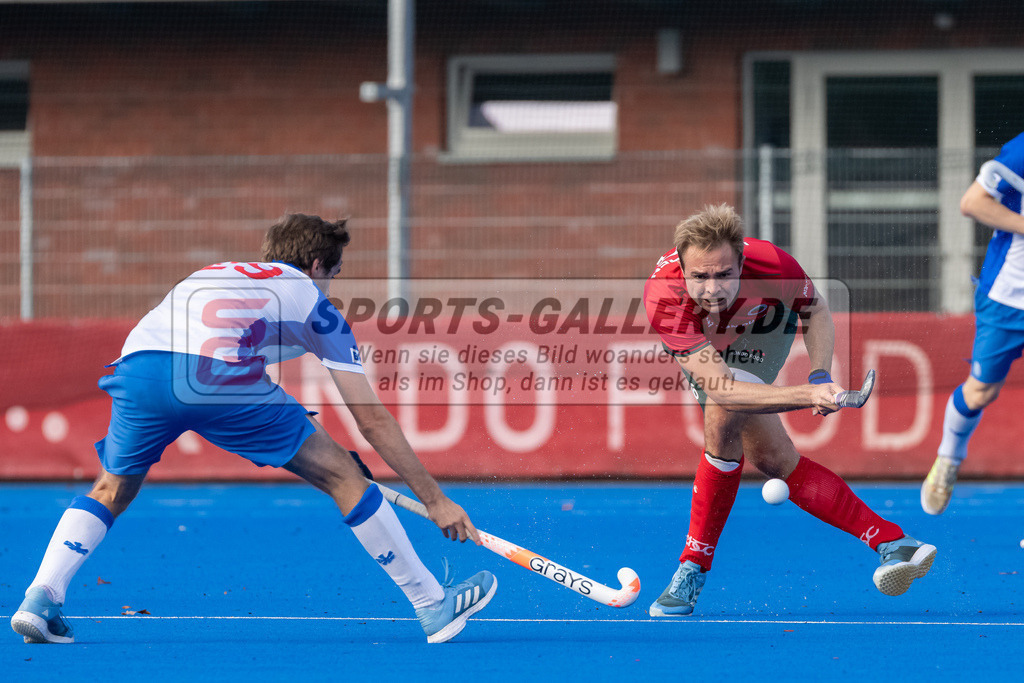 HK_20241019_107867 | 1. Bundesliga Herren Crefelder HTC - Großflottbeker THGC am 19.10.2024 CHTC, Krefeld , van Ehren Christian ( Crefelder HTC #16 ) , Joe Morrison ( GTHGC #29 )