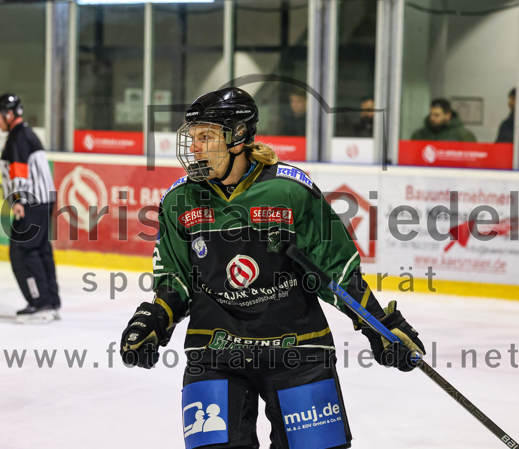 2022-12-09_115_TSV_Erding_gegen_EHC_Waldkraiburg | Erding, Deutschland, 09.12.2022:
Eishockey, Bayernliga 2022 / 2023, 19. Spieltag, TSV Erding gegen EHC Waldkraiburg, Endergebnis: 9:2

Michael Franz (Erding Gladiators, #62)

Foto: Christian Riedel / fotografie-riedel.net