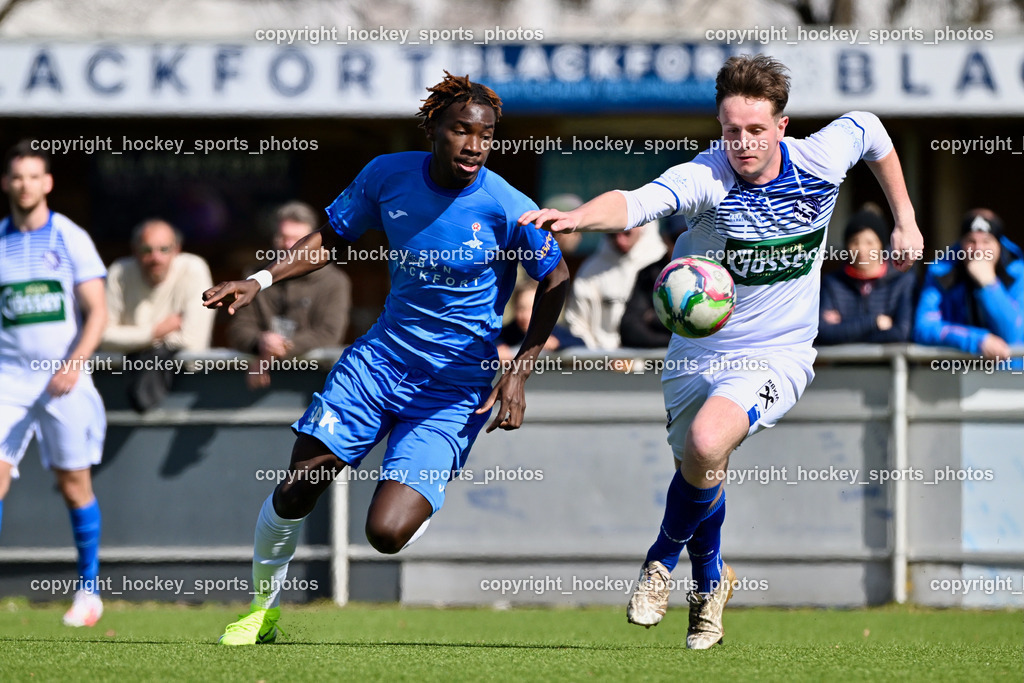 SAK vs. Dellach Gail | #8 Issa Diakite SAK, #18 Marco Lesiak Dellach Gail, SAK vs. Dellach Gail, SAK vs. Dellach Gail am 22.03.2025 in Klagenfurt (Sportpark Welzenegg), Austria, (Photo by Bernd Stefan)