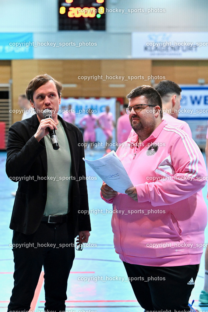 Carinthia Flamengo Futsal Club vs. Futsal Klagenfurt | Vizebürgermeister Klagenfurt Ronald Rabitsch, ÖFB Funktionär Jürgen Riepl, Carinthia Flamengo Futsal Club vs. Futsal Klagenfurt, Carinthia Flamengo Futsal Club vs. Futsal Klagenfurt am 01.12.2024 in Klagenfurt (Ballspielhalle Viktring), Austria, (Photo by Bernd Stefan)