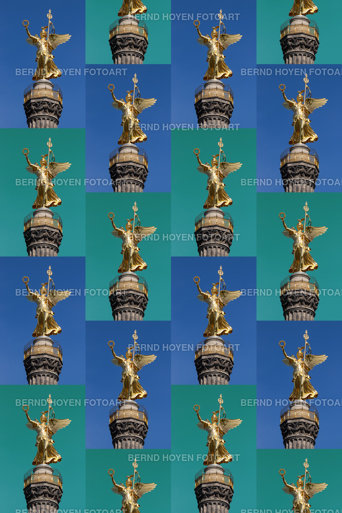 victoria multi | Foto der Siegessäule in Berlin, Deutschland. Das Berliner Wahrzeichen mit der Skulptur der Goldelse. Durch die Bildbearbeitung entstand eine Collage. | Photo of the Victory Column in Berlin, Germany. The Berlin landmark with the sculpture of the Golden Else. Through image processing, a collage was created. - Realisiert mit Pictrs.com