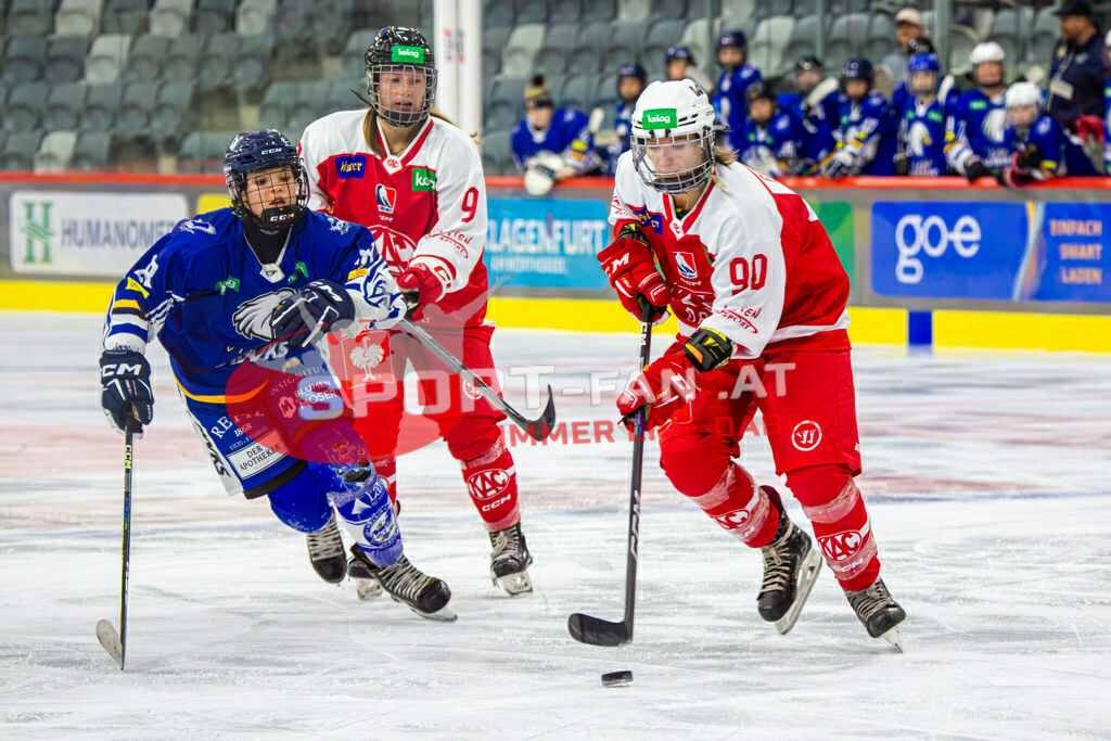 Eishockey DEBL 2023/24 | Eishockey DEBL 2023/24, KAC Frauen - Villach Lady Hawks am 27.09.2023 in Klagenfurt (Heidi Horten Arena), Austria, (Photo by Ernst Krawagner sport-fan.at) - Realisiert mit Pictrs.com