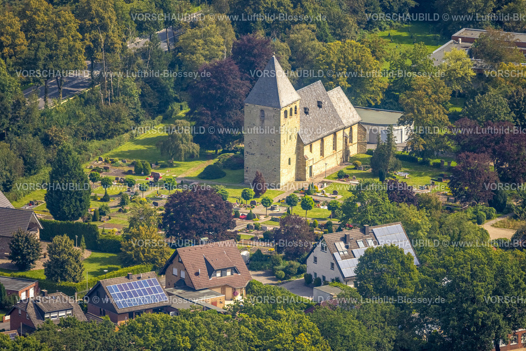 Hamm230900582 | Luftbild, Uentroper Dorfkirche evang. Trinitatis-Kirchengemeinde, Uentrop, Hamm, Ruhrgebiet, Nordrhein-Westfalen, Deutschland