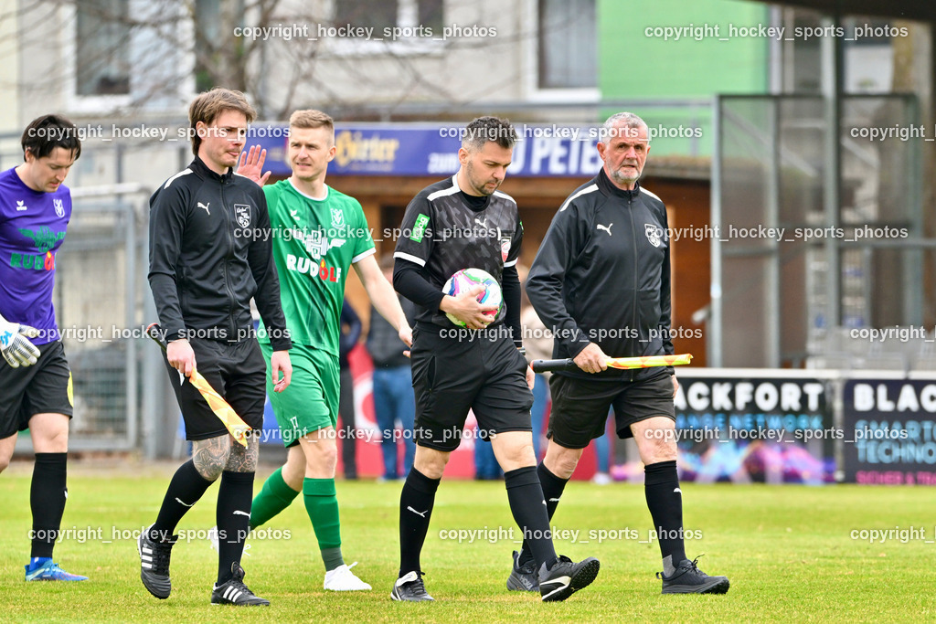 SAK vs. VST Völkermarkt | Marcel Andre Vaschauner Referee, Michael Terbul Referee, Johann Kraschl Referee, #17 Daniel Ulrich Primusch VST Völkermarkt, SAK vs. VST Völkermarkt, SAK vs. VST Völkermarkt am 21.03.2026 in Klagenfurt (Sportpark Welzenegg), Austria, (Photo by Bernd Stefan)