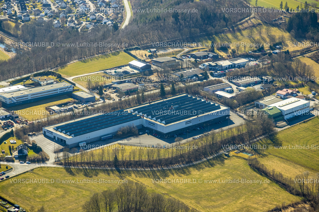 Arnsberg250305121Oeventrop | Luftbild, Gewerbegebiet Zum Wasserturm, Freienohl, Meschede, Sauerland, Nordrhein-Westfalen, Deutschland