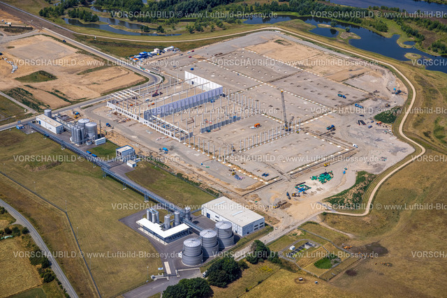 Wesel220703103 | Luftbild, Baustelle Nordfrost GmbH am Rhein-Lippe-Hafen Wesel, Wesel, Niederrhein, Nordrhein-Westfalen, Deutschland
