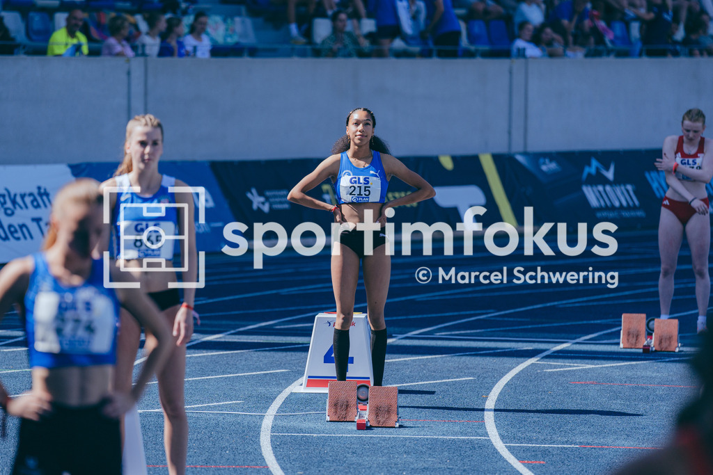 Deutsche Meisterschaften U20 / U16 2026 | Liyana Barragan De Luyz, OSC Berlin, 215, 400-Meter-Lauf, Deutsche Meisterschaften der U20 &amp; U16 2026, Lohrheidestadion Bochum-Wattenscheid, 10.07.2026. Foto: Marcel Schwering / sportimfokus - Realisiert mit Pictrs.com