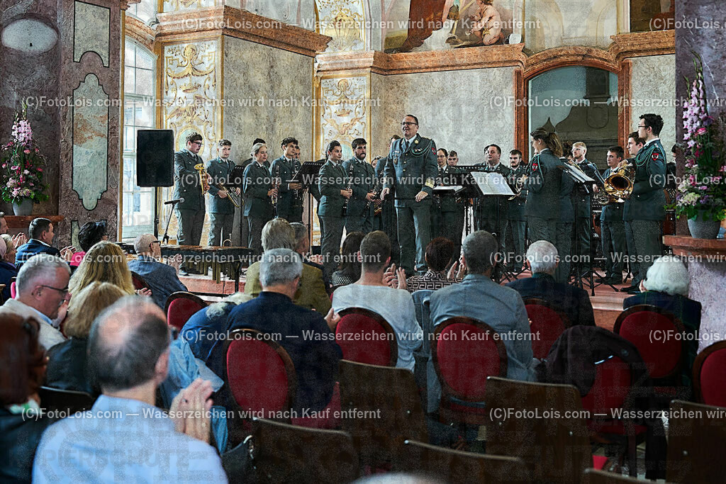 ALS1478_XXXIX-Chopin-Festival_Ausklang_Militaermusikkapelle NOe | (C)FotoLois.com, Alois Spandl, XXXIX. internationales CHOPIN-Festival in der Kartause Gaming, AUSKLANG in der Barockbibliothek mit der Militärmusik Niederösterreich unter der Leitung von Militärkapellmeister Oberst Adolf Obendrauf, So 6. August 2023.