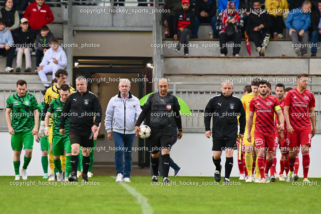 SC Landskron vs. SV St. Jakob  | Heinz Dorfer Referee, Edin Avdic Referee, Alfons Franz Tschematschar Referee, Stadtrat Villach Harald Sobe, #7 Manuel Alexander Schüttelkopf SV St. Jakob, #9 Walter Michal SV St. Jakob,  SC Landskron vs. SV St. Jakob , SC Landskron vs. SV St. Jakob  am 16.05.2024 in Villach (Sportpark Landskron), Austria, (Photo by Bernd Stefan)
