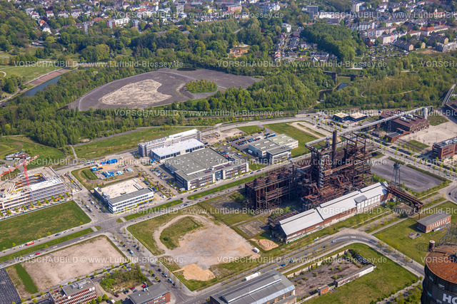 Dortmund220500589PhoenixWest | Luftbild von PHOENIX West , ehemaliges Stahlwerk Phoenix, ZfP – Zentrum für Produktionstechnologie Dortmund , MST: MST.factory dortmund,  Hörde, Dortmund, Ruhrgebiet, Nordrhein-Westfalen, Deutschland 