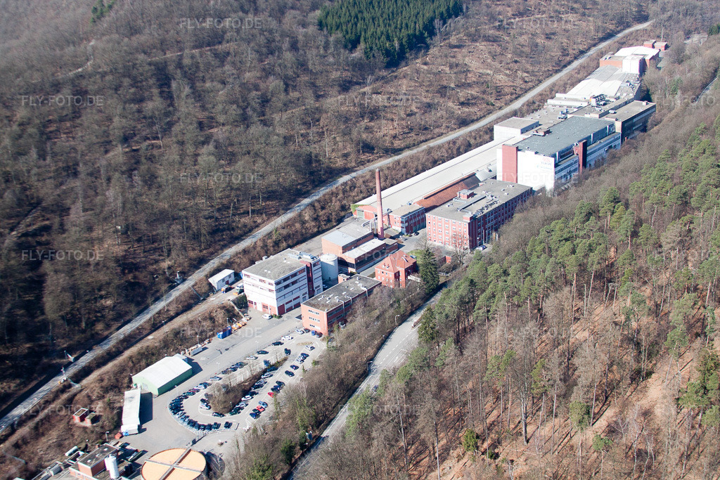 Luftbild: Werksgelände Gelita AG in Eberbach im Bundesland Baden-Württemberg in Deutschland. Foto: IMG_38083.jpg vom 12.03.2011 durch Werner Riehm/FLY-FOTO.de