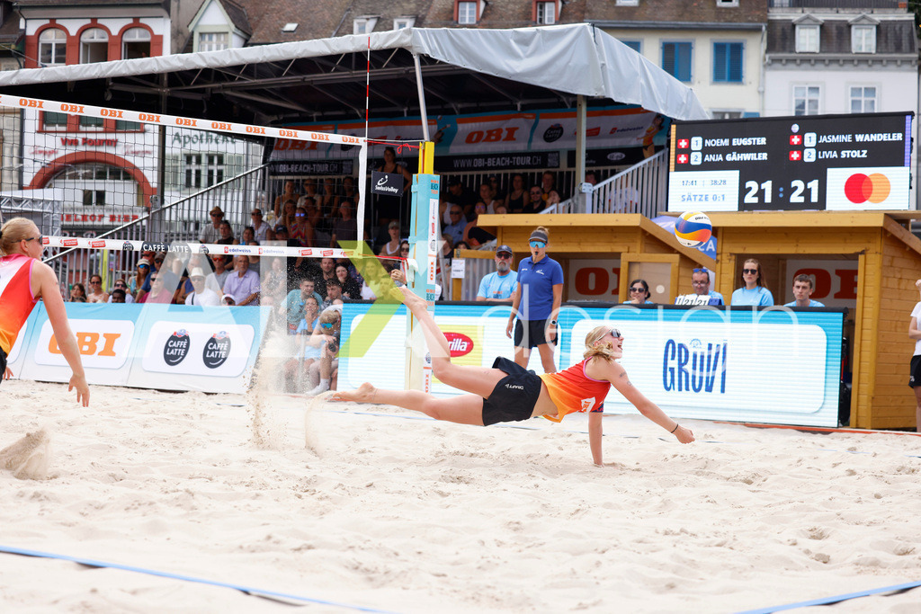 Obi BeachTour 2026 - Basel | BASEL, SWITZERLAND - JULY 18: NOEMI EUGSTER (SUI) during the Obi BeachTour 2026 match between EUGSTER / GÄHWILER (SUI) and WANDELER / STOLZ (SUI) at Barfüsserplatz on July 18, 2026 in Basel, Switzerland. - Realisiert mit Pictrs.com