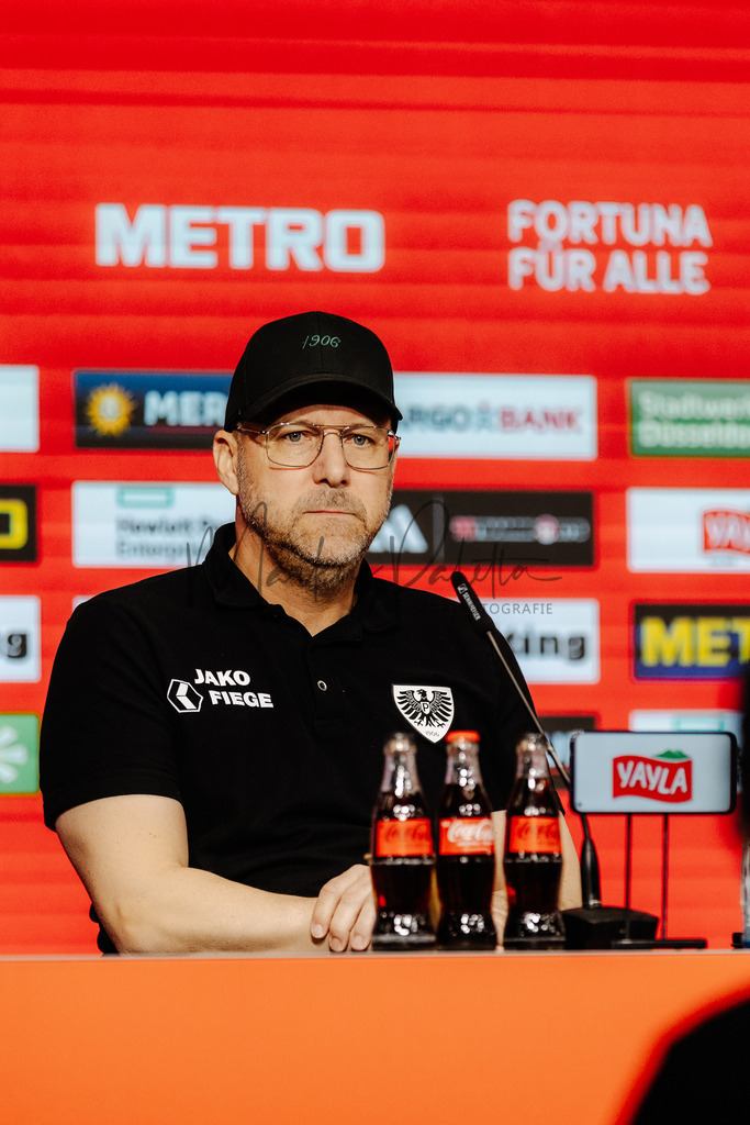 2. Bundesliga, Saison 2024/25, 28. Spieltag: Fortuna Düsseldorf - SC Preußen Münster | Düsseldorf, 05.04.2025: 2. Bundesliga, 28. Spieltag, Fortuna Düsseldorf gegen SC Preußen Münster in der Merkur Spiel-Arena in Düsseldorf. Foto: sportfotografie.ms | Markus Paletta - Realisiert mit Pictrs.com