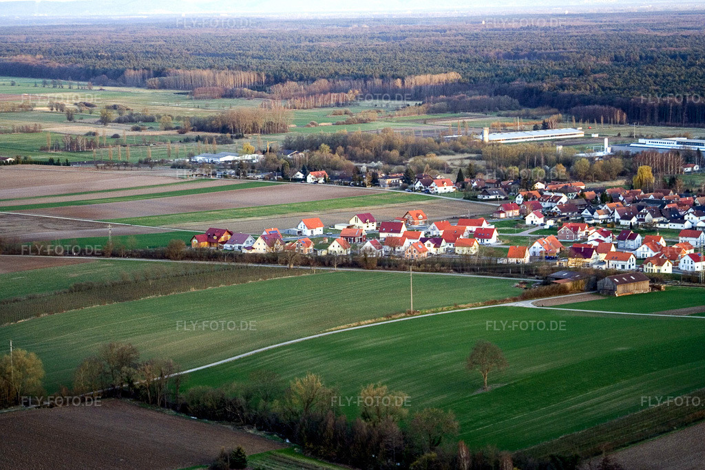 Luftbild: Schaidt, Neubaugebiet NO im Ortsteil Schaidt in Wörth im Bundesland Rheinland-Pfalz in Deutschland. Foto: IMG_9888.jpg vom 18.03.2008 durch Werner Riehm/FLY-FOTO.de