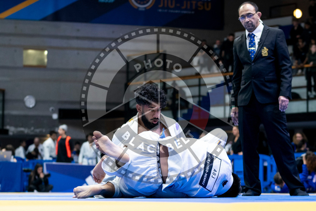20240121PBB7300 | Fighters compete during the second day of the IBJJF European Championship in Paris, France, on January 21, 2024.