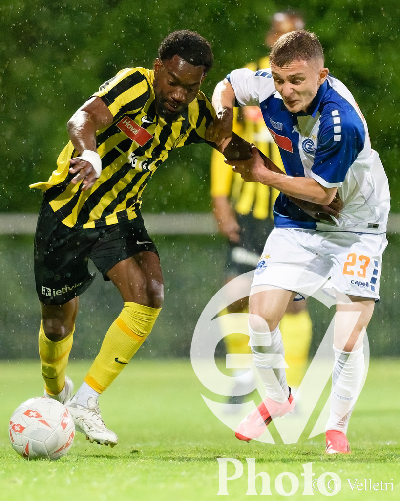 Match de barrage - Meyrin FC v GC Zürich U-21 | during the Match de barrage game between Meyrin FC and GC Zürich U-21 at Stade des Arbères in Meyrin, Switzerland