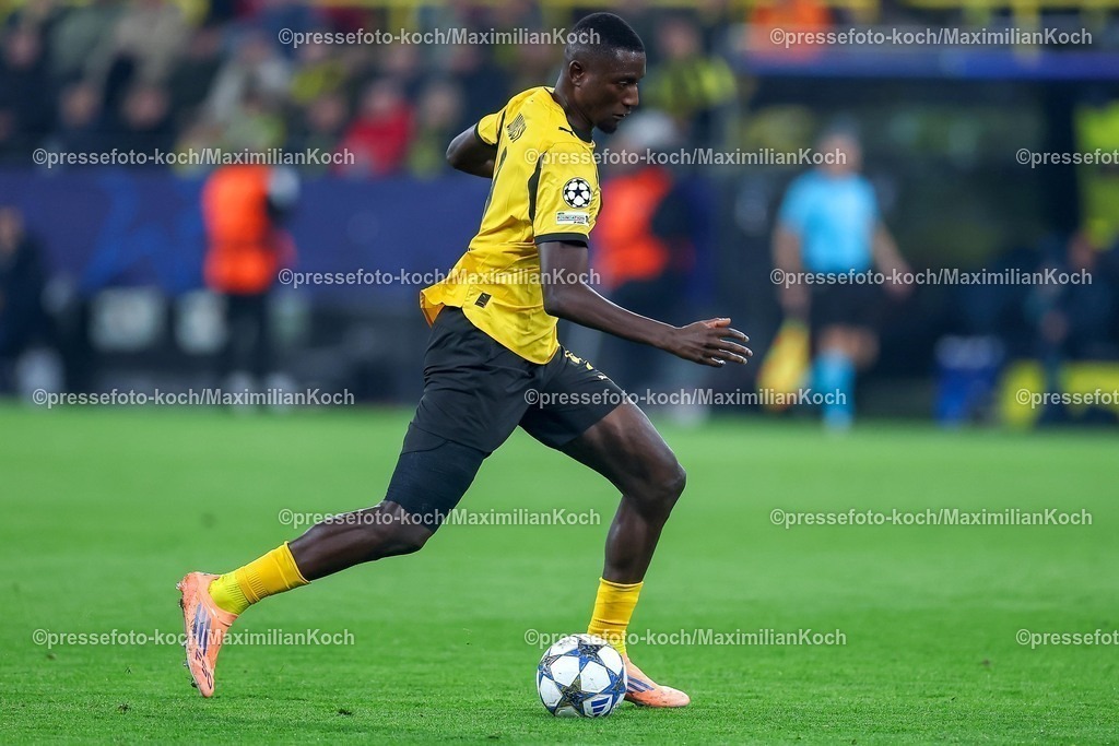 UCL01102501198 | 01.10.2025, Fußball, UEFA Champions League, Borussia Dortmund - Athletic Club Bilbao, BVB Stadion, 2. Spieltag, Saison 2025 2026: Serhou Guirassy (BVB #09)  Regulations prohibit any use of photographs as image sequences and or quasi-video.