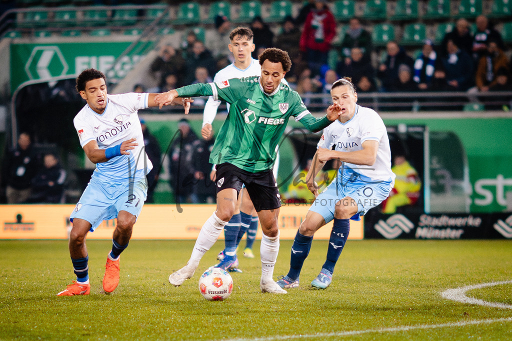 2. Bundesliga, Saison 2025/26, 21. Spieltag: SC Preußen Münster - VfL Bochum | Münster, 06.02.2026: 2. Bundesliga, 21. Spieltag, SC Preußen Münster gegen VfL Bochum im LVM-Preußenstadion in Münster. Foto: sportfotografie.ms | Markus Paletta - Realisiert mit Pictrs.com