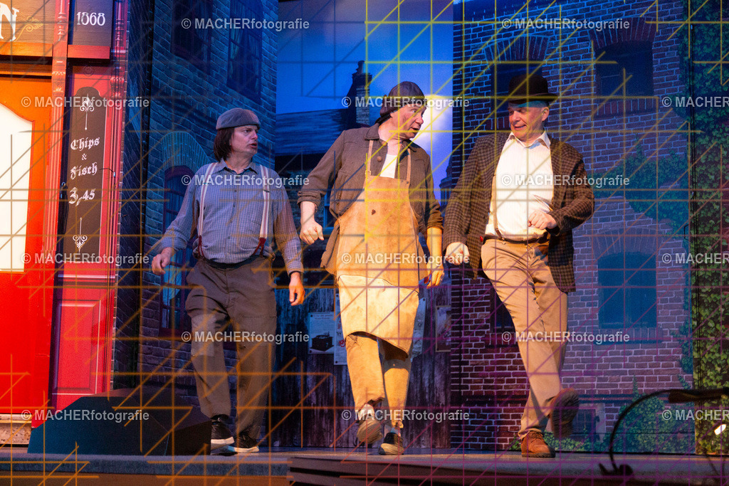 077_MFL-2025 | Portraitbilder von Regisseur; Darsteller; Techniker; Maske; Kostüme; Chor; Musiker; Bilderserie der Generalprobe und der Premierenvorstellung, Szenenbilder; Ausdrucksstudien; Bühnenüberblick; Bühnenkulissen; Pressefotos inkl. Redaktionsfoto Darstellergruppe.