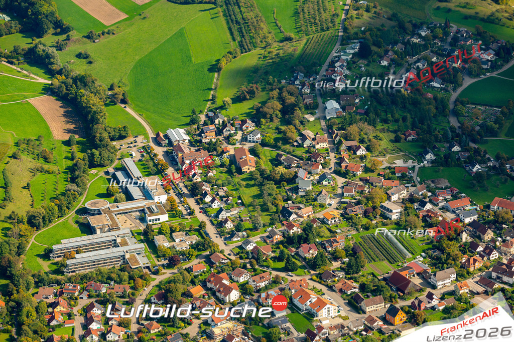 Schöne Luftaufnahme Untersteinbach Pfedelbach - Die Luftaufnahme wurde 2025 vom Flugzeug heraus erstellt ( keine Drohne ) - Hochauflösende Luftaufnahme - für professionelle Ausdrucke geeignet. Die Geschenkidee !Mit Lizenz und Bildrechte bestellbar