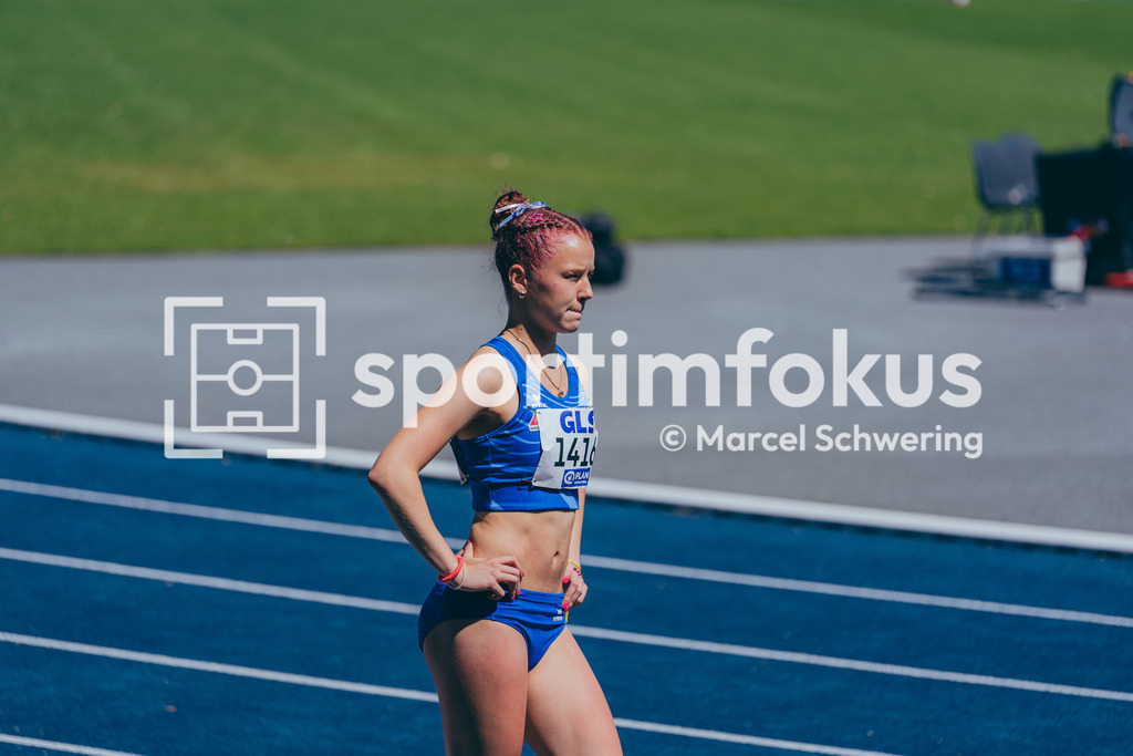DM U23 U18 Bochum 2026 | Victoria Keksel (Gothaer Leichtathletik Centrum), Startnummer 1416, 400 Meter Hürden, Deutsche Meisterschaften der U18 &amp; U23 2026, Lohrheidestadion Bochum-Wattenscheid, 04.07.2026 Foto: Marcel Schwering / sportimfokus - Realisiert mit Pictrs.com